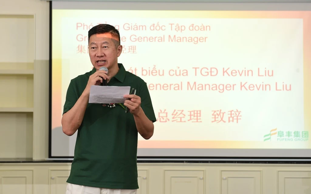 Ông Kevin Liu - Phó tổng giám đốc Tập đoàn Fufeng phát biểu tại sự kiện.